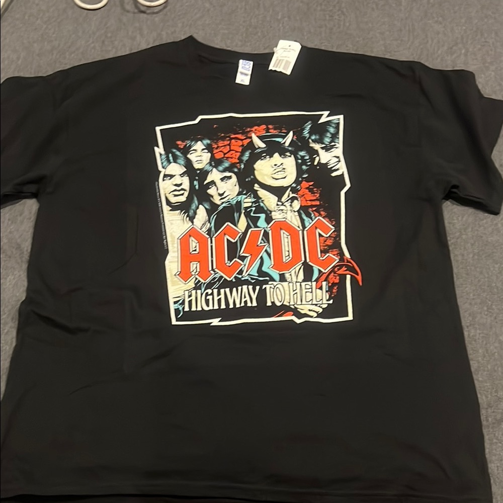 AC/DC Black and Red Short Sleeve Tee